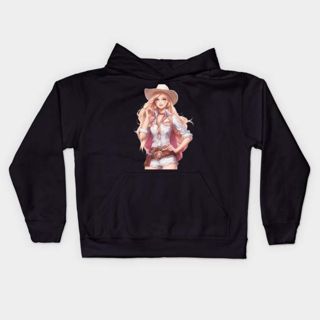 Rodeo Girl Kids Hoodie by animegirlnft