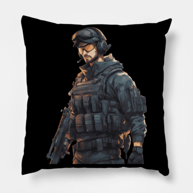 Anti Terrorist Squad Pillow by animegirlnft