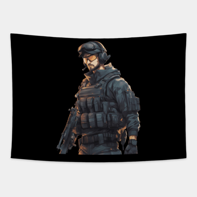 Anti Terrorist Squad Tapestry by animegirlnft