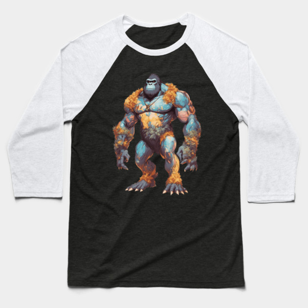 Ripped Gorilla Baseball T-Shirt by animegirlnft
