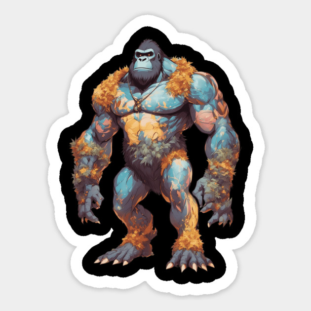 Ripped Gorilla Magnet by animegirlnft