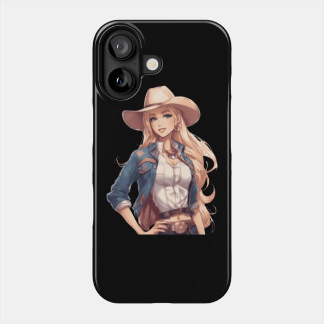 Western Cowgirl Phone Case by animegirlnft