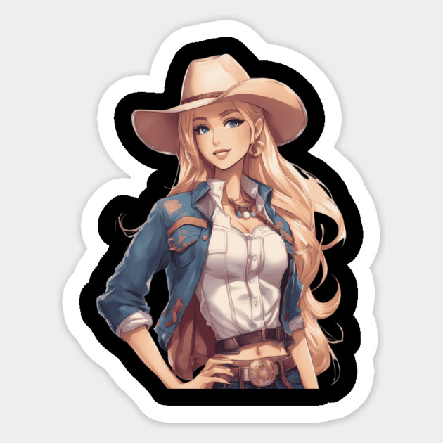 Western Cowgirl Sticker by animegirlnft