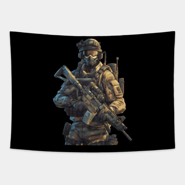 Special Forces Military Unit Tapestry by animegirlnft
