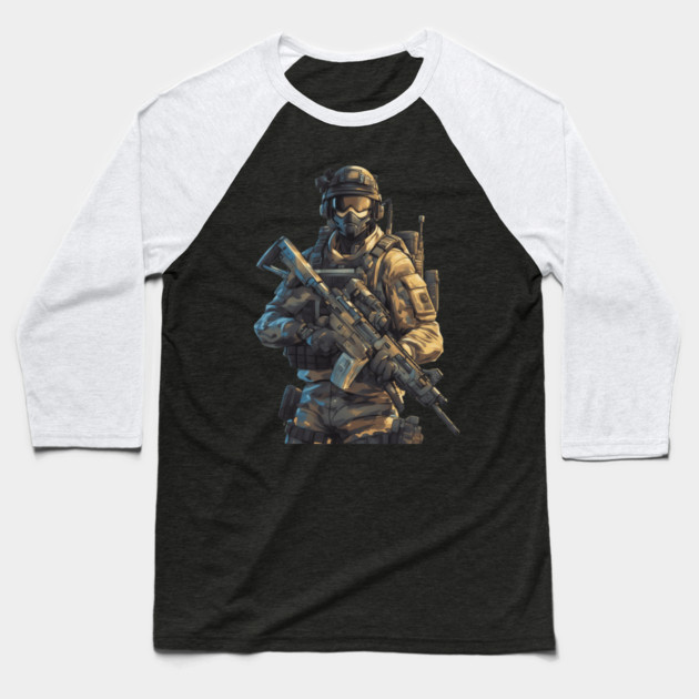 Special Forces Military Unit Baseball T-Shirt by animegirlnft