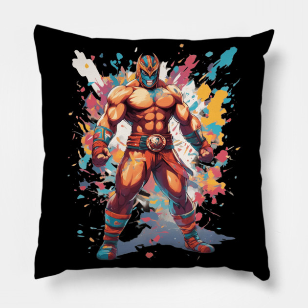 Mexican Lucha Libre Pillow by animegirlnft