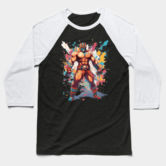 Mexican Lucha Libre Baseball T-Shirt by animegirlnft