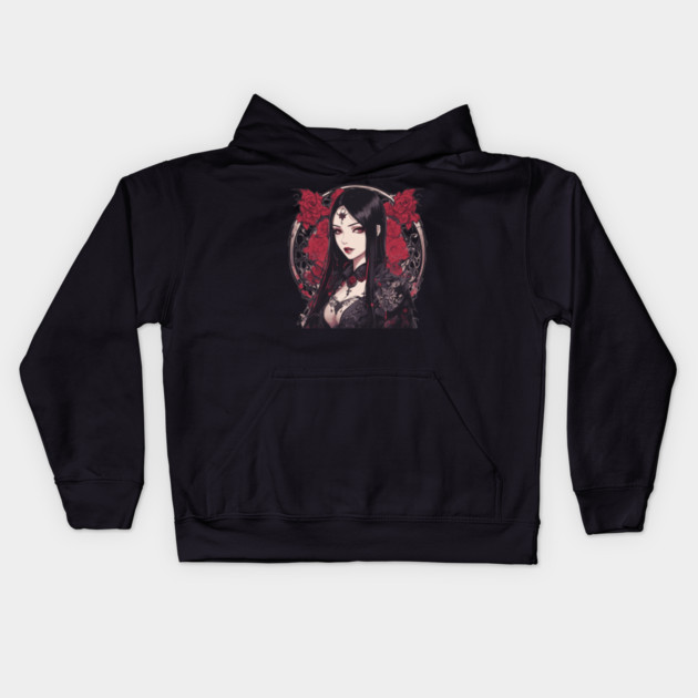 Dark Witch Kids Hoodie by animegirlnft