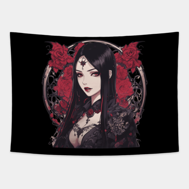 Dark Witch Tapestry by animegirlnft