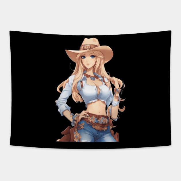 Farm Girl Tapestry by animegirlnft