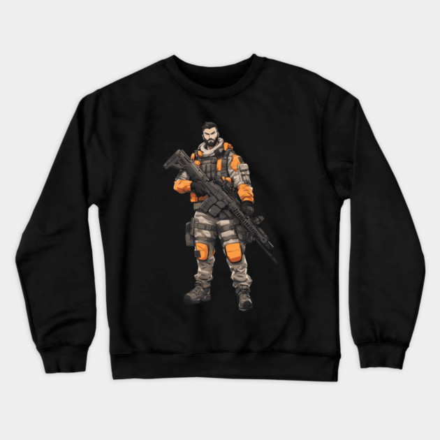 Tactical Armored Soldier Crewneck Sweatshirt by animegirlnft