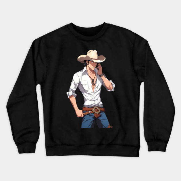 Wild West Cowboy Crewneck Sweatshirt by animegirlnft