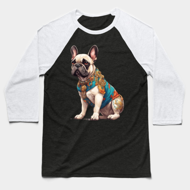 French Bulldog Baseball T-Shirt by animegirlnft