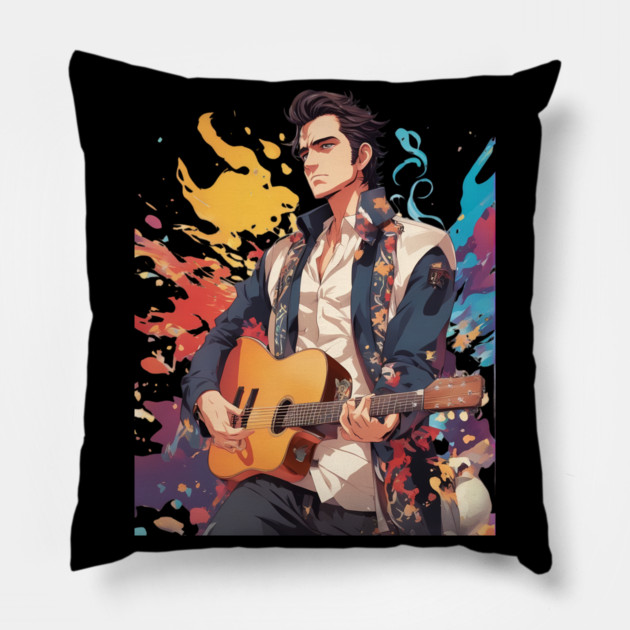 Country Guitarist Pillow by animegirlnft