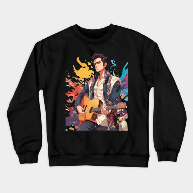 Country Guitarist Crewneck Sweatshirt by animegirlnft