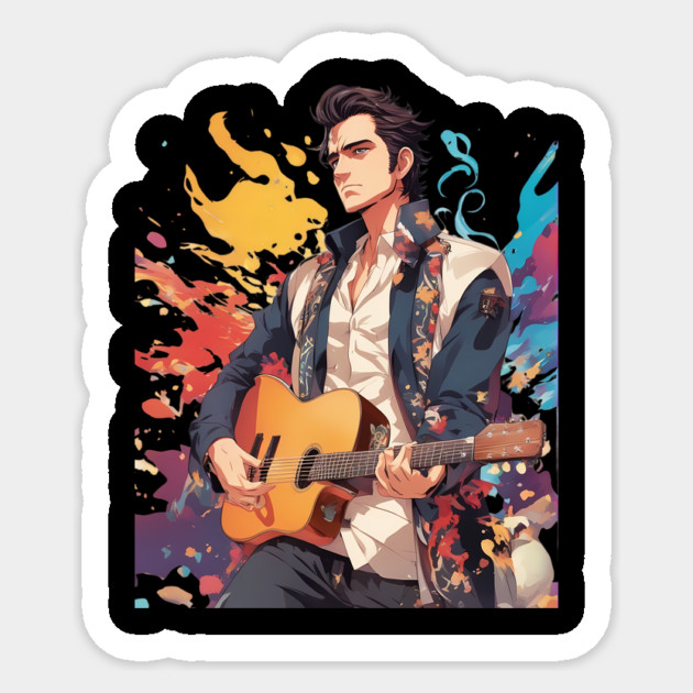 Country Guitarist Sticker by animegirlnft