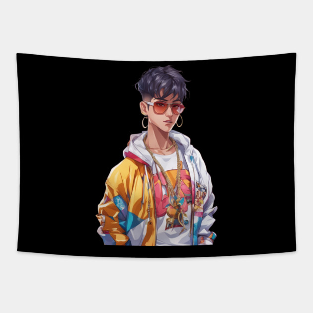 Kpop Boy Tapestry by animegirlnft