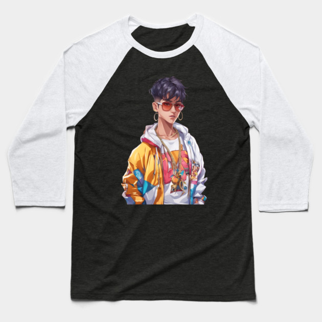 Kpop Boy Baseball T-Shirt by animegirlnft