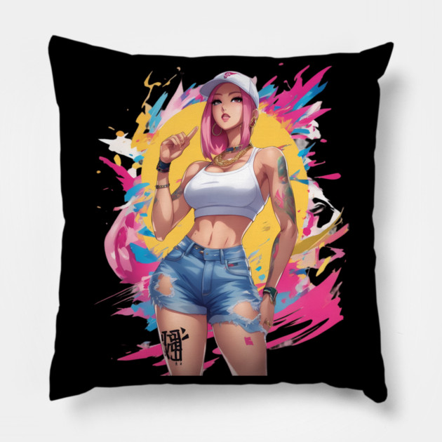 Kpop Girl Pillow by animegirlnft