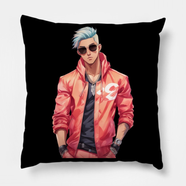 Handsome Asian Boy Pillow by animegirlnft