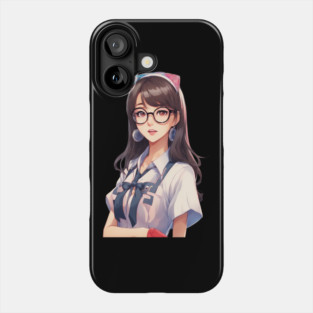 Nerd Asian Schoolgirl Phone Case