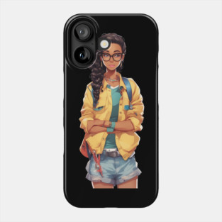 Nerd Black Schoolgirl Phone Case