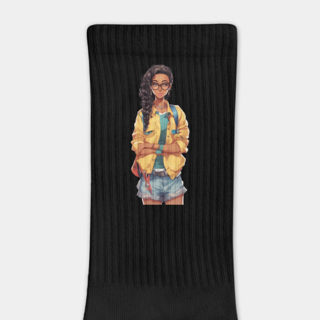 Nerd Black Schoolgirl by animegirlnft