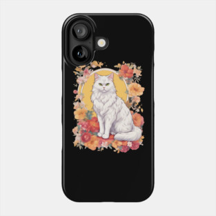 Flowers Cat Phone Case