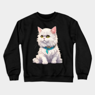White Persian Cat Crewneck Sweatshirt