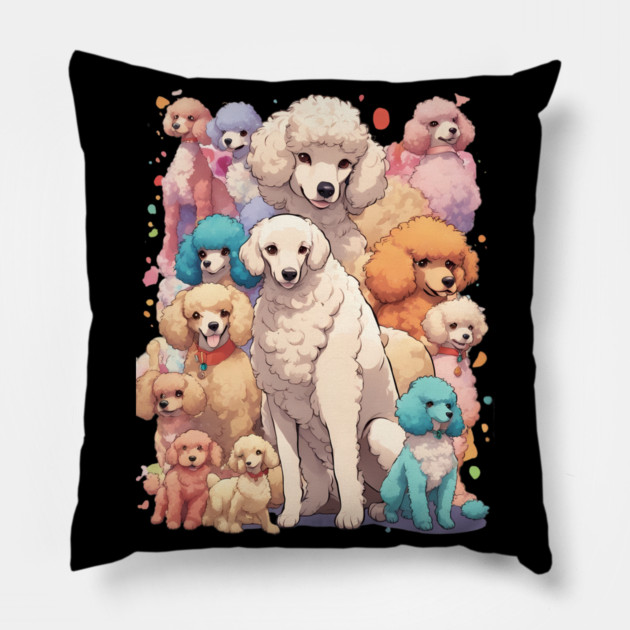 Multicolor Poodel Pillow by animegirlnft