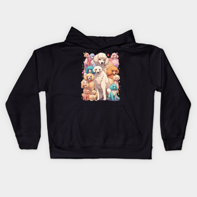 Multicolor Poodel Kids Hoodie by animegirlnft