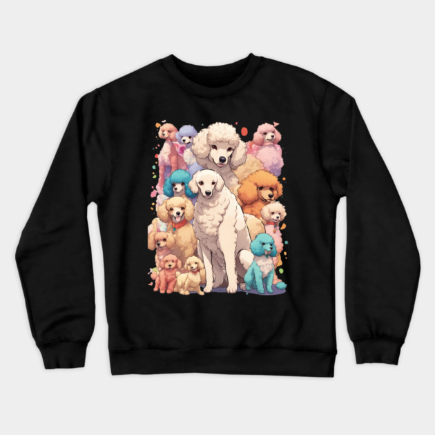 Multicolor Poodel Crewneck Sweatshirt by animegirlnft