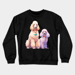 Pink Purple Poodle Crewneck Sweatshirt