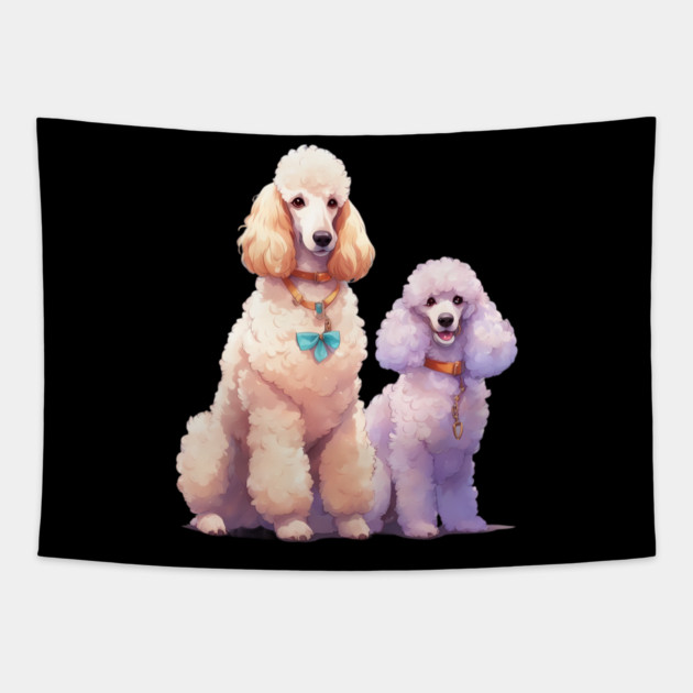 Pink Purple Poodle Tapestry by animegirlnft
