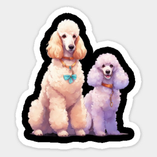 Pink Purple Poodle Sticker