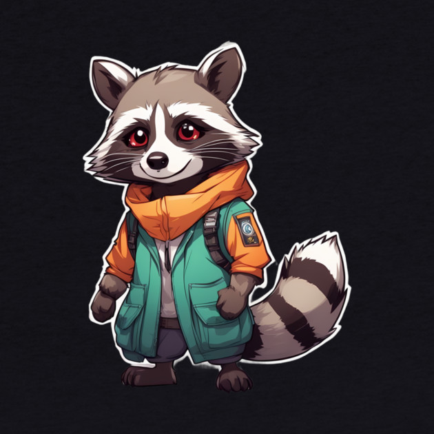 Raccoon Cartoon by animegirlnft