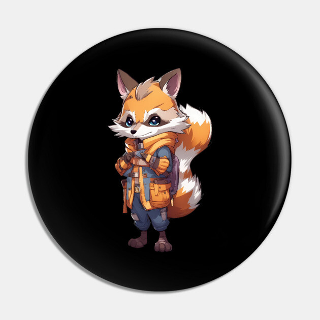 Raccoon Anime Pin by animegirlnft