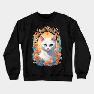 Cartoon Cat Crewneck Sweatshirt