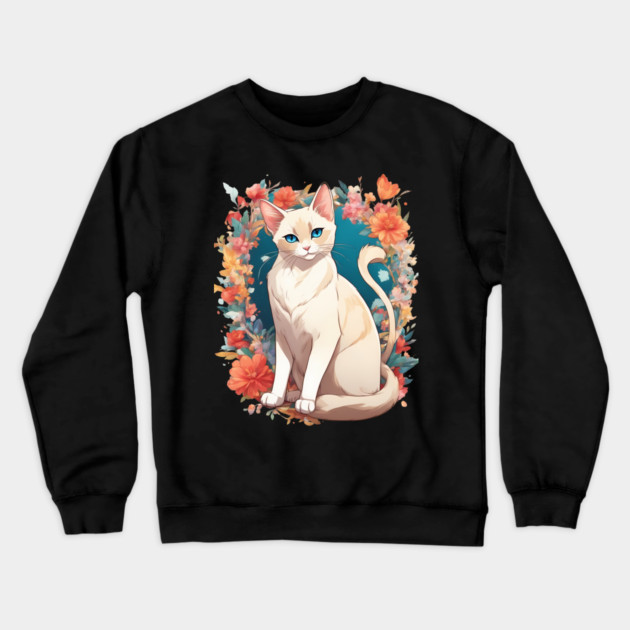 Anime Cat Crewneck Sweatshirt by animegirlnft