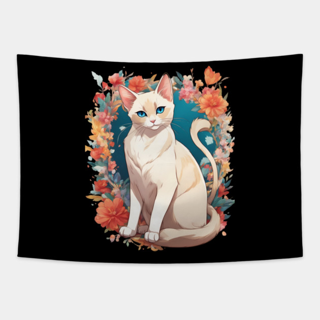 Anime Cat Tapestry by animegirlnft