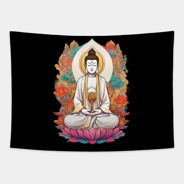 Buddha Enlightenment Tapestry by animegirlnft