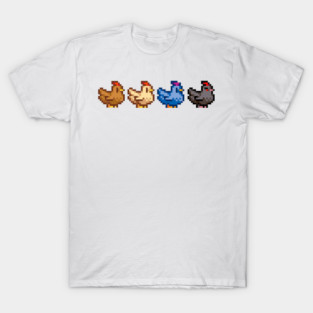 4 Chickens Stardew Valley T-Shirt