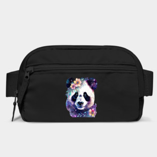 Fantasy, Watercolor, Panda Bear With Flowers and Butterflies Bag
