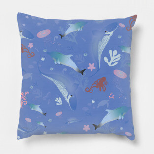 Under the water Sea life 2 Pillow