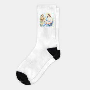 Nativity of Jesus - The Holy Family Socks