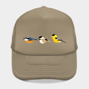 Nuthatch, Chickadee, and Goldfinch Hat