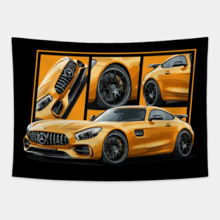 Mercedes AMG GT R Car Art Funny Gift Tapestry