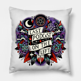 The Last Podcast on The Left - Hail Yourself - Megustalations - LPOTL - Shirt, Mug, Hat, Hoodie, Sticker, Merch, Store, Shop, Gift, Henry Zebrowski - Marcus Parks - Ben Kissel - Horror Show Podcast True Crime Comedy Pillow