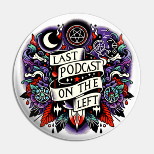 The Last Podcast on The Left - Hail Yourself - Megustalations - LPOTL - Shirt, Mug, Hat, Hoodie, Sticker, Merch, Store, Shop, Gift, Henry Zebrowski - Marcus Parks - Ben Kissel - Horror Show Podcast True Crime Comedy Pin