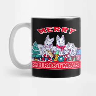 Dog Merry Christmas White German Shepherd Dog Family Holiday Fun Mug